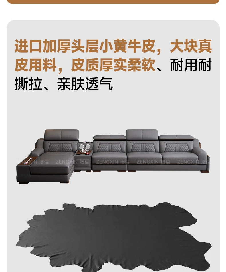 Genuine Leather Modern Sofas Luxury Recliner Comfortable Relax Armchairs Sofas Bedrooms Lazy Sillas Para Sala De Estar Furniture