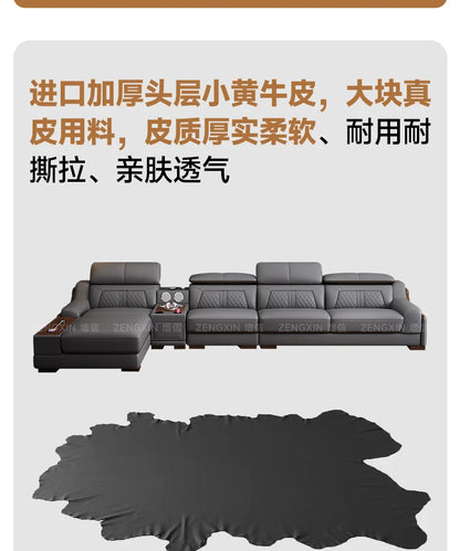 Genuine Leather Modern Sofas Luxury Recliner Comfortable Relax Armchairs Sofas Bedrooms Lazy Sillas Para Sala De Estar Furniture