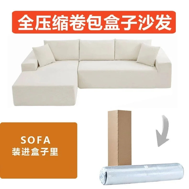 living room office Armchair Convertible sofa L-shape lounge compressed sofa seats lazy home modern Relaxing luxury furniture