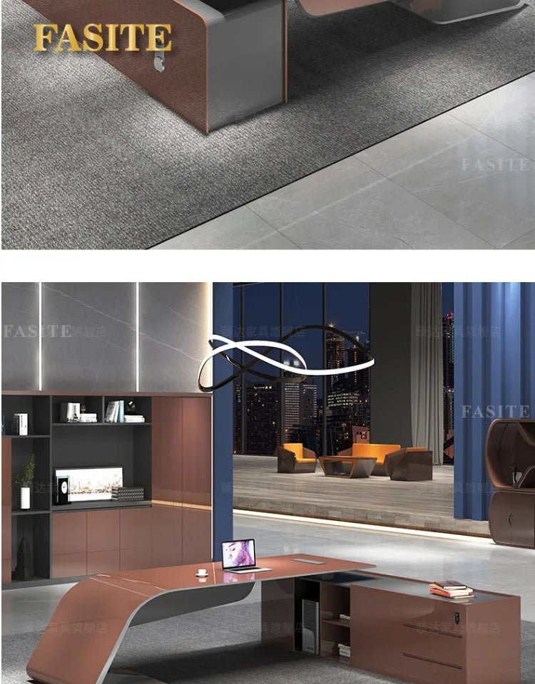 Office Furniture Desk Complete Boss Desk Modern Manager  Fashion