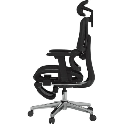 Ergonomic Office Chair with Footrest- Adjustable 3D Armrests, Dynamic Lumbar Support, Recline & Tilt Function
