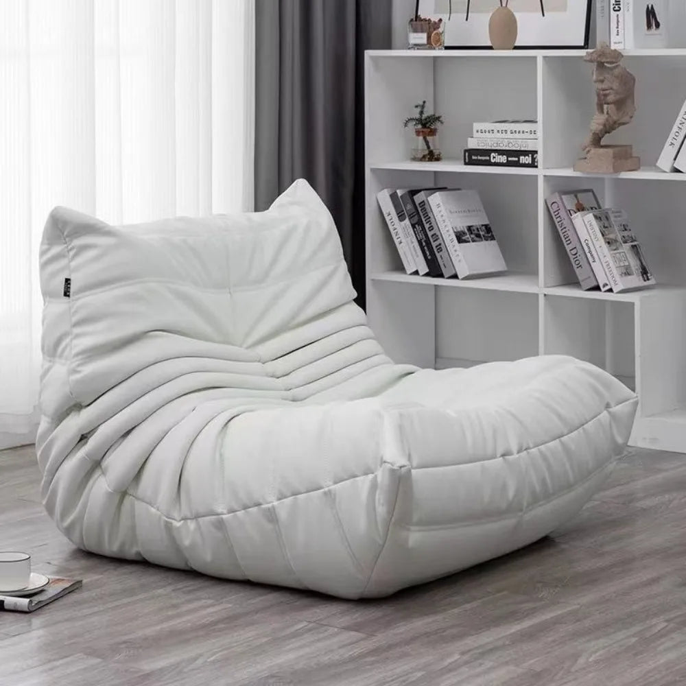 Lazy sofa, togo caterpillar sofa, light luxury, simple Internet celebrity creative chair, suede freehand space recliner