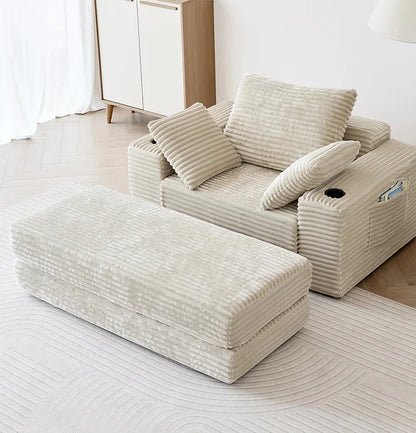Small Apartment Living Room Designer Lamb Fleece Fabric Sectional Sofa Set Stylish Ancient Middle Module Combination Vacuum