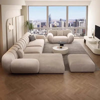 Fabric Living Room Sofas Modern Minimalist Sectional Modular Sofa Elegant Comfortable Canape  De Luxe Nordic Furniture
