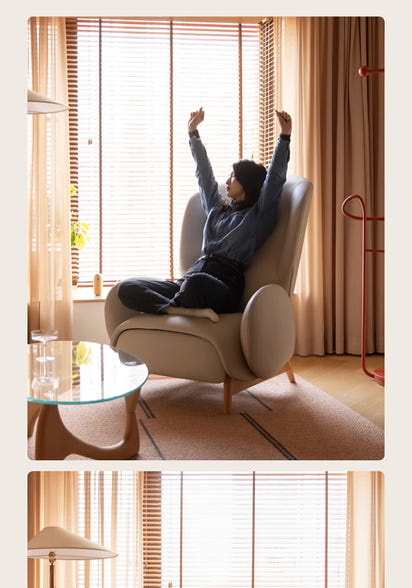 Sofa chair Nordic style home leisure chair lazy bedroom recliner simple atmosphere