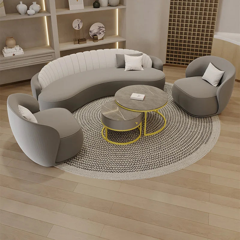 Beauty salon meeting guests arc light luxury hair salon modern and simple