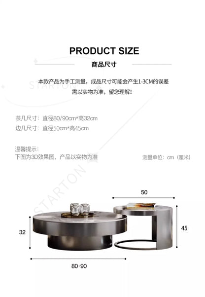 Aesthetic Coffee Table Round Storage Designer Modern Coffee Table Small Salon Metal Mesa De Centro Sala Home Furniture