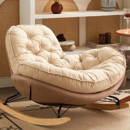 Recliner Comfortable Thickened Wo-od Penguin Rocking Chair Living Room Bedroom Balcony Ho-me Leisure Lazy Sofa Style For Single