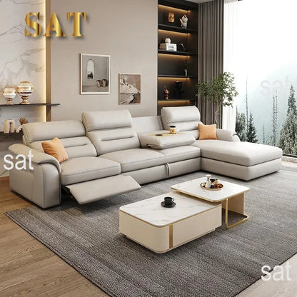 *-/2025  Italian Modern Luxury Leather Recliner Sofa Electric Reclining Sofa Living Room Furniture