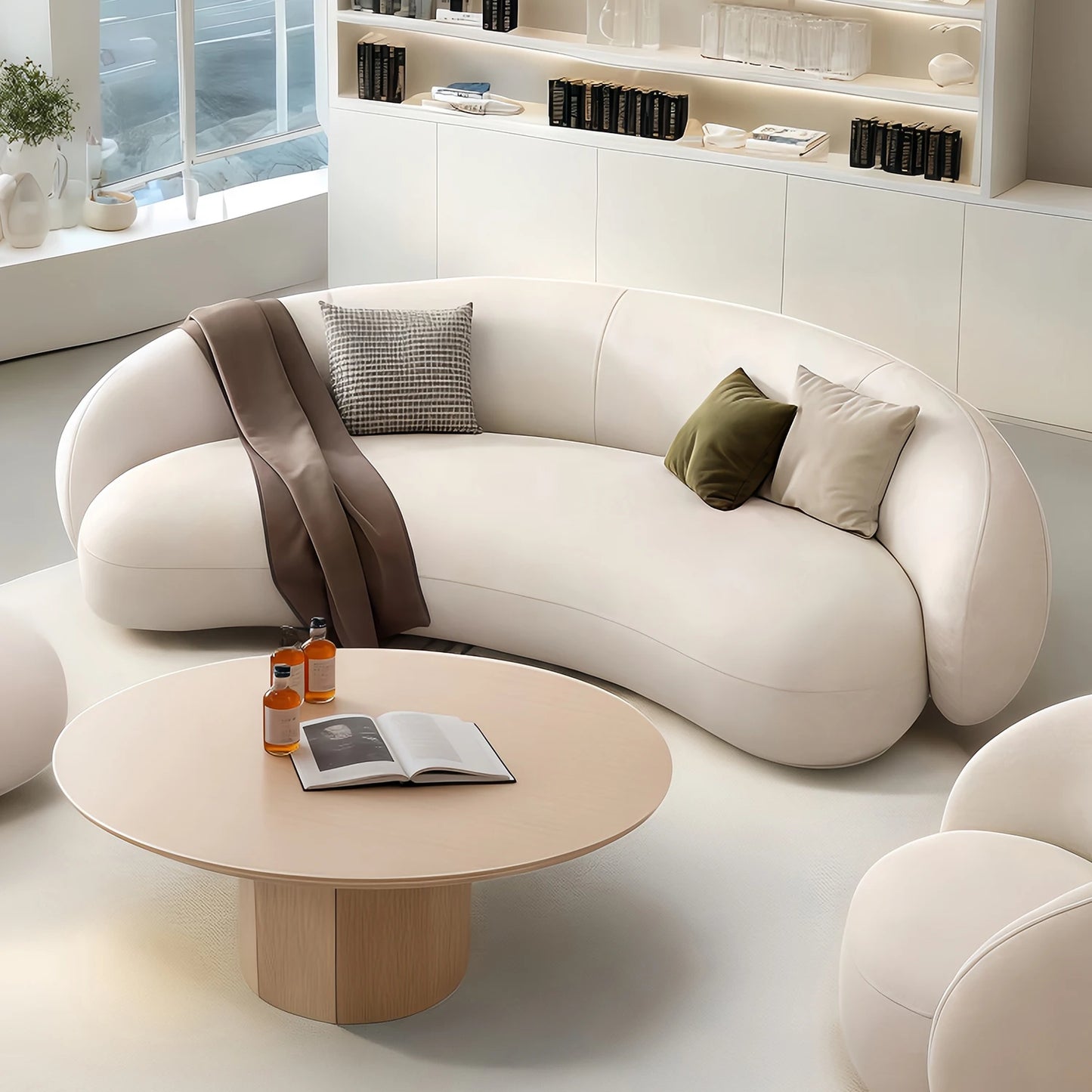 Oversized Designer Living Room Sofas Minimalist Curved Modern Living Room Sofas Lounges 2 Seater Divano Soggiorno Home Furniture