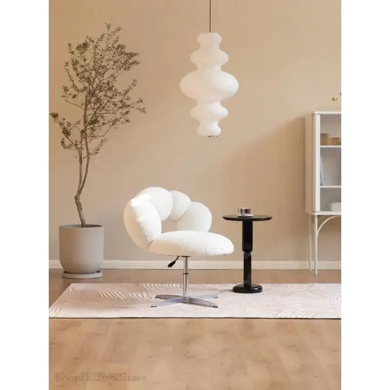 Design creative leisure chair Modern study leisure sofa chair Bedroom lift rotating dressing and makeup chair
