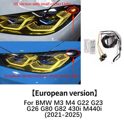 For BMW G80 G82 G22 G23 G26 Laser Headlight Kit RGB DRL Module Left Right Upgrade Direct Fit OEM Style Retrofit 2021 2025