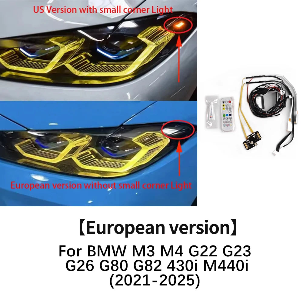 For BMW G80 G82 G22 G23 G26 Laser Headlight Upgrade Kit Left Right RGB DRL APP Control LED Module Direct Fit OEM Style 2021 2025