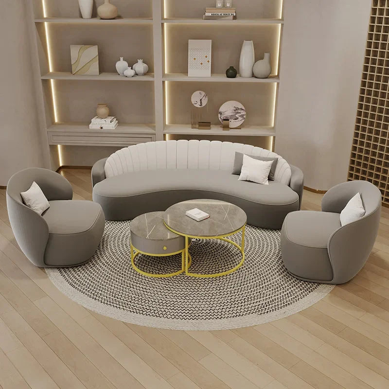 Beauty salon meeting guests arc light luxury hair salon modern and simple