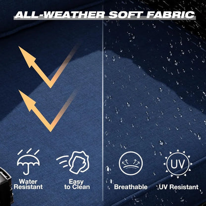 Wicker Patio Furniture Sets Upgraded Large Size Outdoor Furniture with Swivel Rocking Patio Chairs and Outdoor