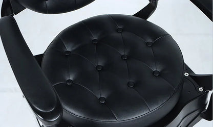 Barber Chair Retro Stylish Beauty Hairdressing King Style Armrest Hair Styling Classic Hydraulic Furniture Salon Barber Chair