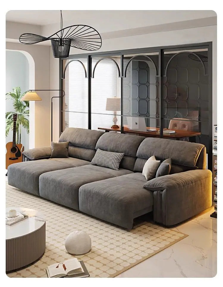 N67 Design Extendable Electric Recliner Sofa Living Room Lazy Lounges Electric Recliner Sofa Nordic Modern Divano Home Furniture