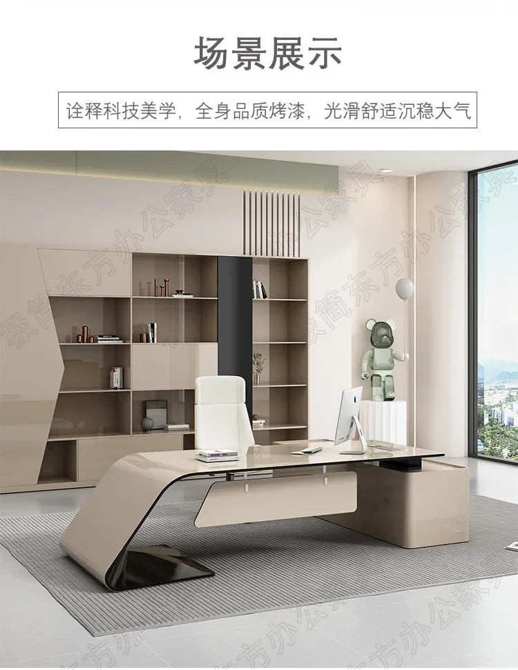 Luxury European Office Desk Wooden Study Computer Gaming Standing Office Desk Bedroom Conference Design Ufficio Home Furniture