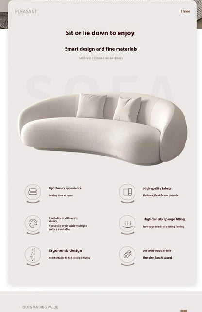Italian Banana Sofa Minimalist Shaped Sofa Living Room Simple Modern Arc Cashew  Set Lazy Sofa Home Furniture