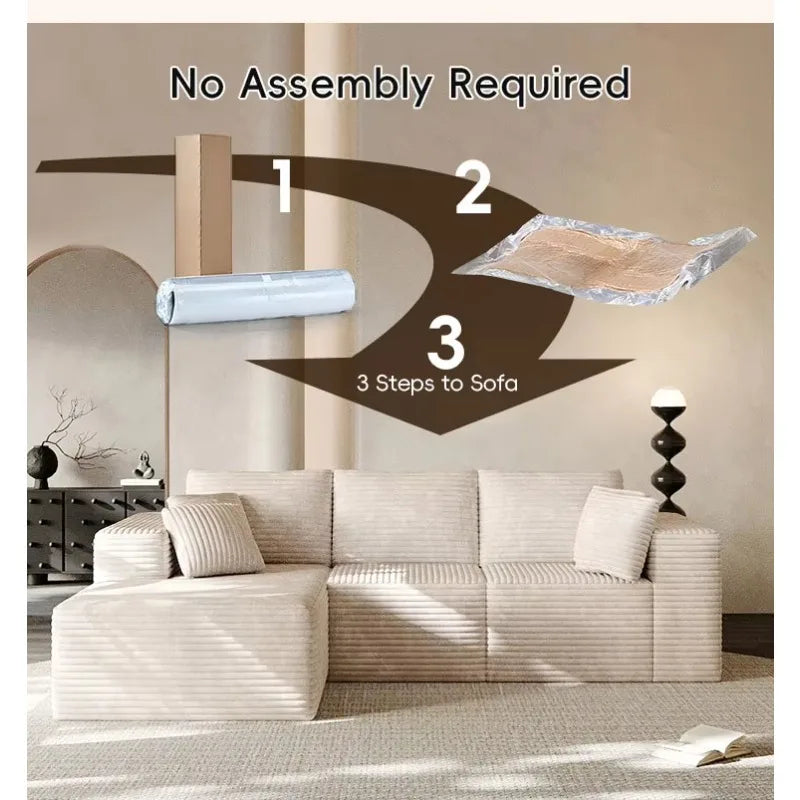 Combination sofa sofa compressed fabric living room furniture recliner