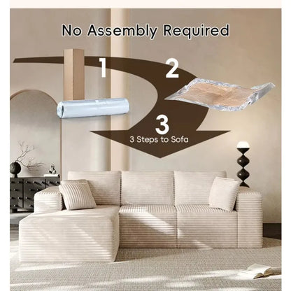 Combination sofa sofa compressed fabric living room furniture recliner