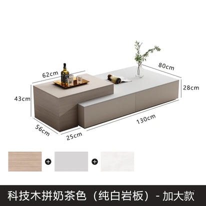 lifting Telescoping lounge coffee table living room Lift top Design Luxury Side Table Storage Tavolino Soggiorno Furniture