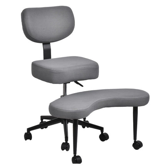Cross Leg Chair - Meditation Chair with Wheels, ADHD Chair, Height Adjustable Seat, Adjustable Footstool
