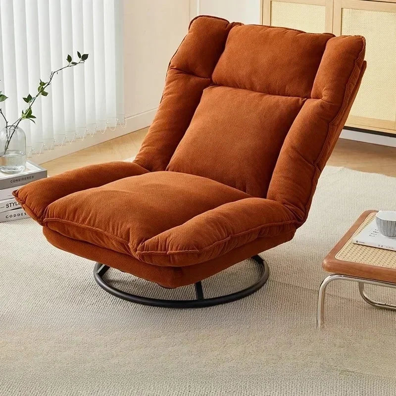 New Rotating Sofa Chair,adjustable Backrest Rotating Leisure Chair Swivel Chair Living Room Balcony Fabric Lazy Sofa