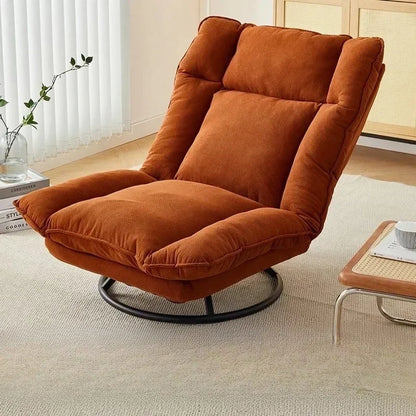 New Rotating Sofa Chair,adjustable Backrest Rotating Leisure Chair Swivel Chair Living Room Balcony Fabric Lazy Sofa