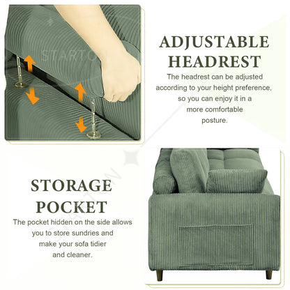 121" Modular Sectional Sofa Couch L Shaped Upholstered Sofa With Chaise Cushion Oversized 6 Seater Couches Sofas For Living Room