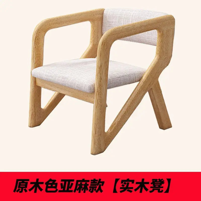Walnut solid wood chair high value ins style book desk chair living room study back chair simple dining
