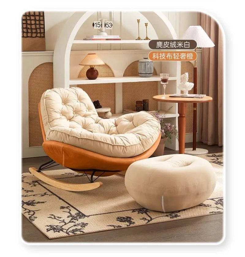 Thickened Penguin Rocking Chair Balcony Sofa Home Bedroom Leisure Chair Wide
