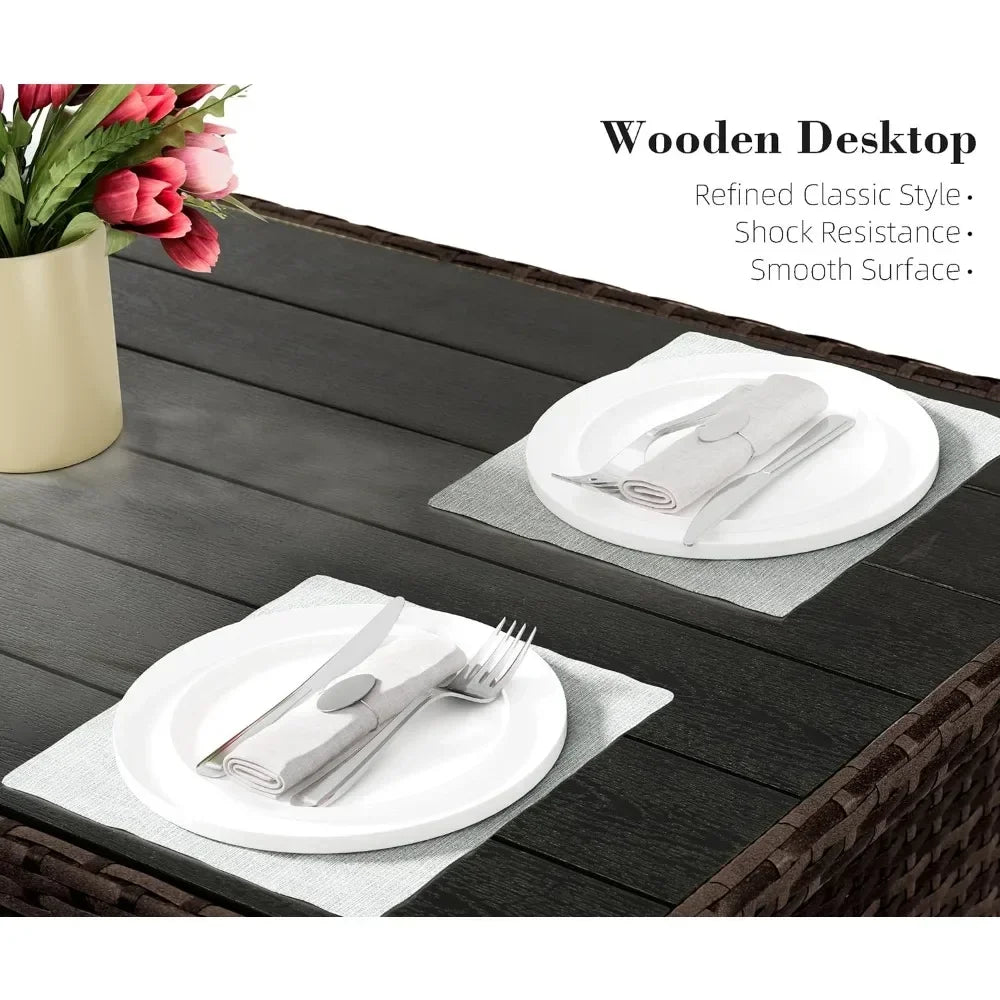 Furniture Set, Outdoor Furniture Patio Sectional Sofa, All Weather PE Rattan Outdoor set with Cushions and Table