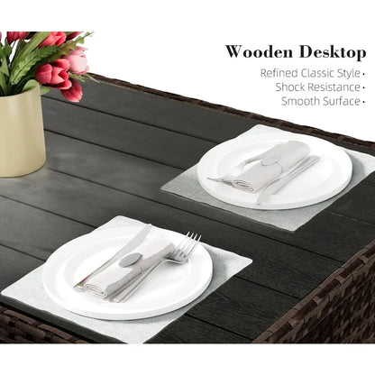 Furniture Set, Outdoor Furniture Patio Sectional Sofa, All Weather PE Rattan Outdoor set with Cushions and Table