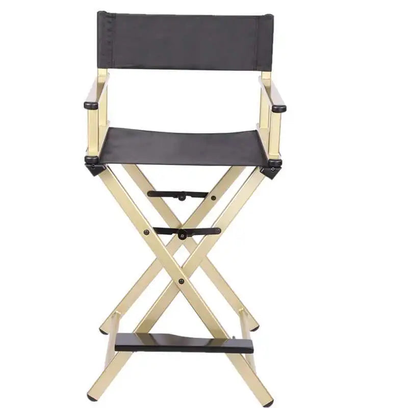 Outdoor Modern Portable All Aluminium Lounge Chair with Headrest - Portable Makeup Artist/Beach Chair Bar Office Makeup Chair