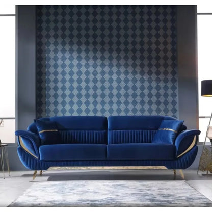 Light luxury fabric fashion living room sofa 3-seat home villa sofa