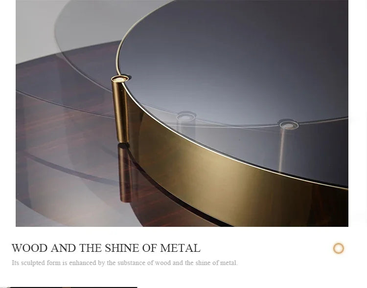 high end round coffee table double modern luxury stainless steel brass rotating black and gold coffee table