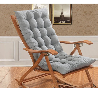 Four Seasons Thick Bench Cushion Rocker Chair Cotton Cushion Solid Color Soft Thicken Outdoor Garden Reclining Chair Cushions