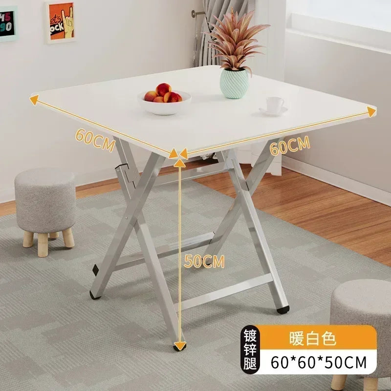 2025 New Folding Table,Indoor Outdoor Heavy Duty Portable Folding Square Woodiness Dining Table ,for Picnic, Party, Camping