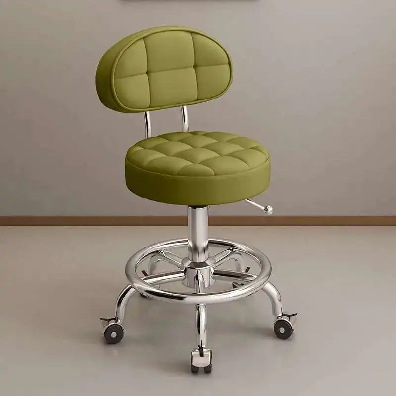 Aesthetic Hairdressing Chair Backrest Simple Rolling Rotating Barber Chair Portable Mocho Cadeira Barber Equipment MQ50BC