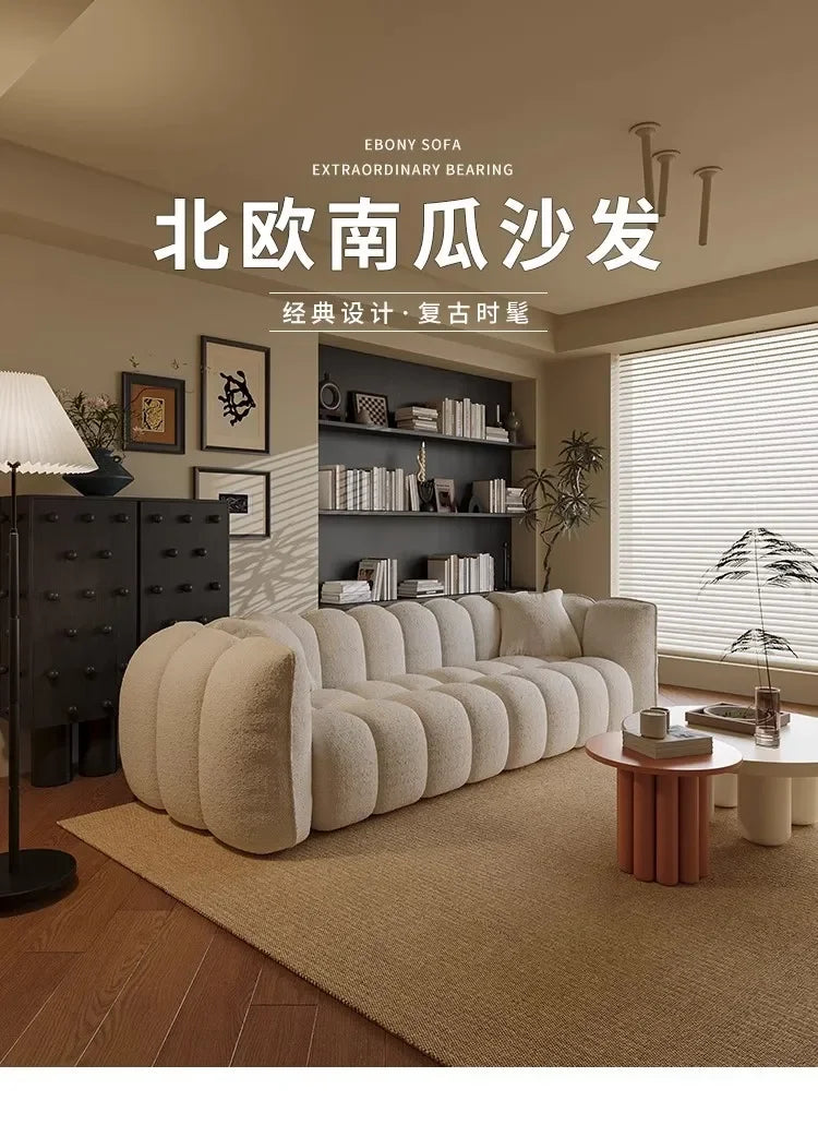 Medieval Cream Style Single Lazy Sofa Living Room Bedroom Pumpkin Leisure Sofa Chair Sofa Set Living Room Economic Vacuum Sofas