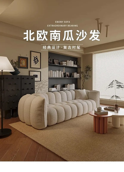 Medieval Cream Style Single Lazy Sofa Living Room Bedroom Pumpkin Leisure Sofa Chair Sofa Set Living Room Economic Vacuum Sofas