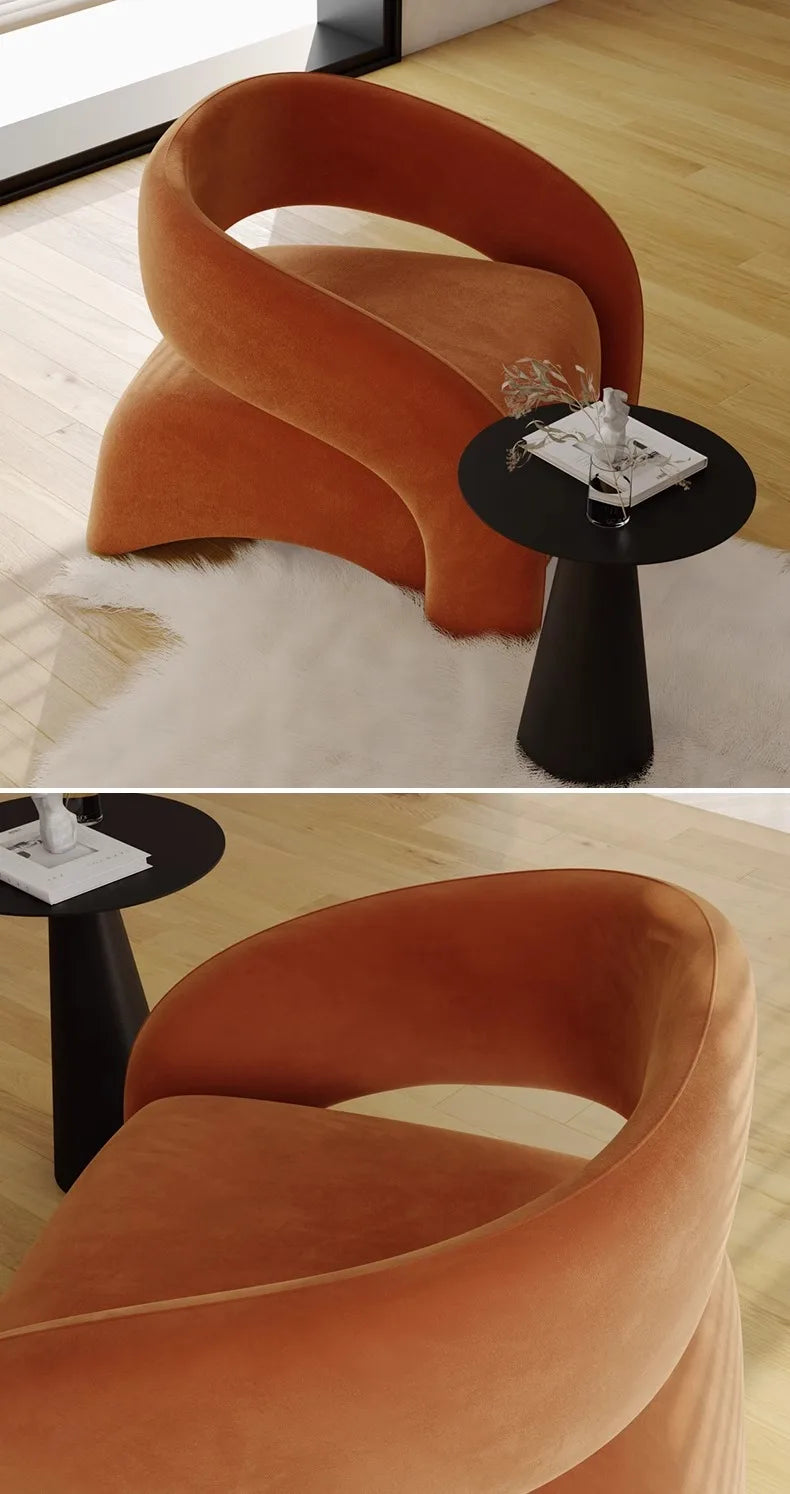 Nordic design single sofa modern minimalist light luxury living room balcony leisure tiger chair  FT