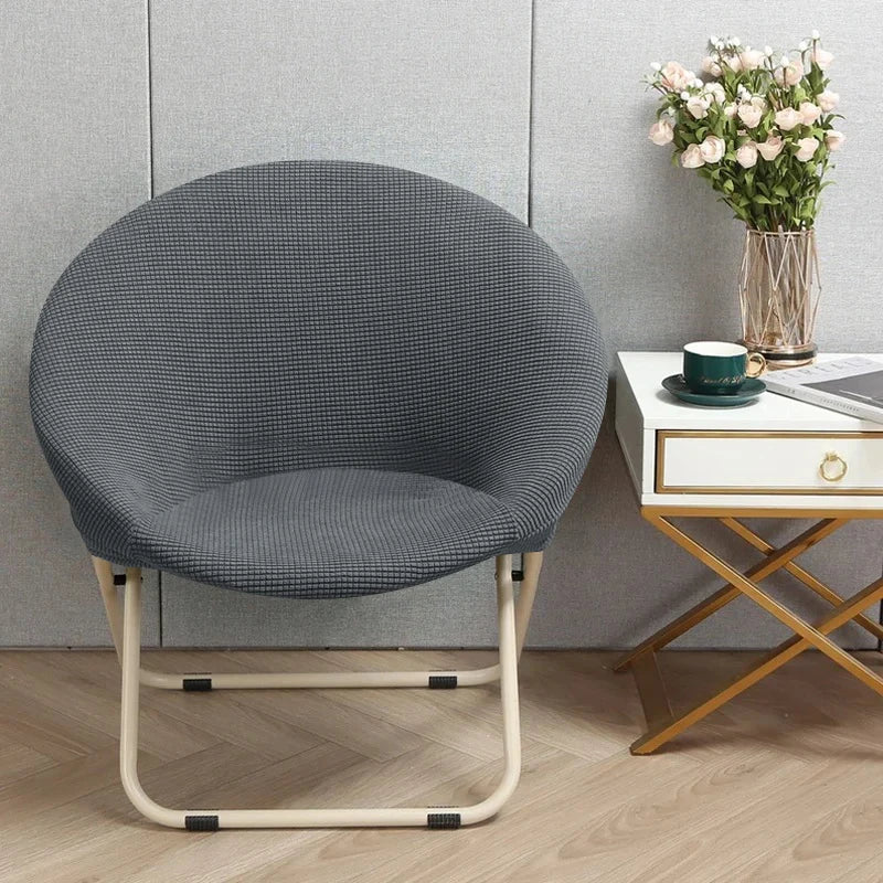 Comfortable Folding Chair Cover Cozy Moon Chair Relaxing Sun Chair Protector Stretchy Soft Cushion Portable Padded Seat Cover