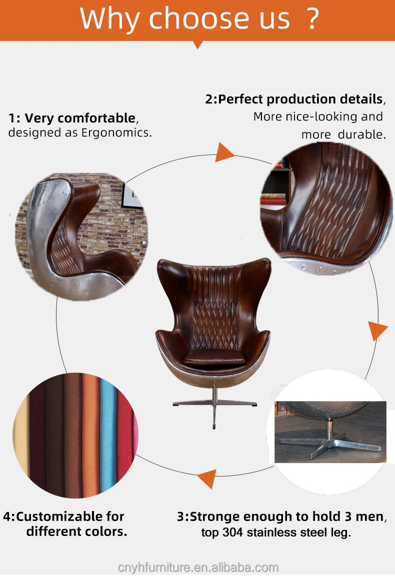 Custom Popular Living Room Home Leisure Luxury Single Seater Living Room Office Leather Chairs for Living Room Furniture