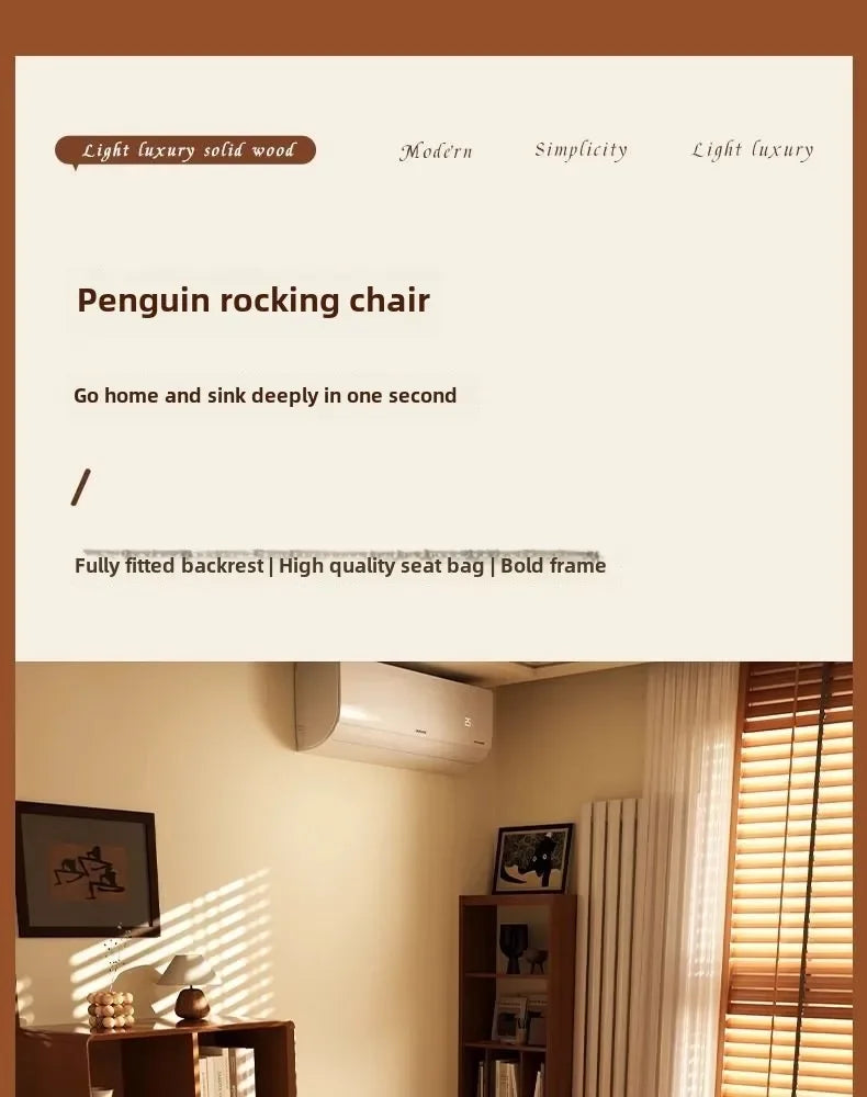 Chair Rocking Chair Lazy Lounge Chair Sofa Single Comfortable Lounge Chairs Living Room Bedroom Household Indoor Leisure Chairs