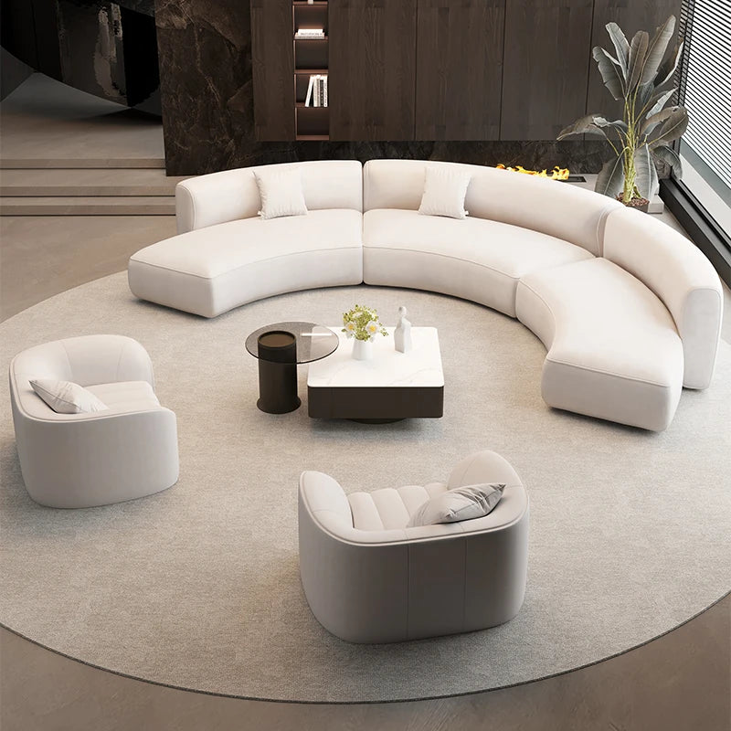 Semicircular curved special-shaped business sofa set Light luxury sales office Negotiate hotel lobby lounge area Reception