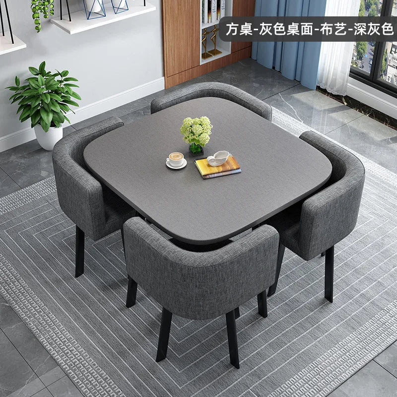 Simple square negotiation table and chair combination store, shop