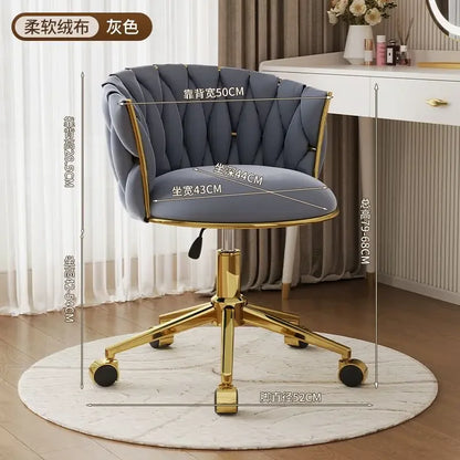 Office Chair, Swivel Desk Chair , Stylish Seating for Home Office, Vanity & Modern Glam Workspace Decor
