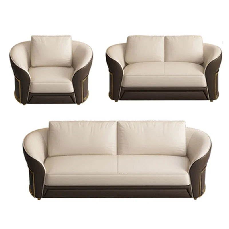 z Italian Design Luxury Leather Furniture Villa Home Customization Modern Living Room Large Modular Combination Sofa